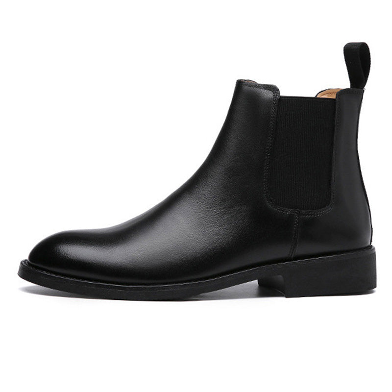 Men's Classic Black Chelsea Boots with Polished Finish