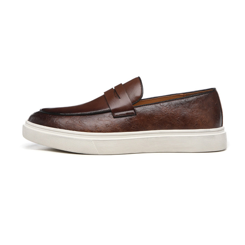 Men's Penny Loafers with Leather Upper and Lightweight Sole – Classic Style for Everyday Comfort