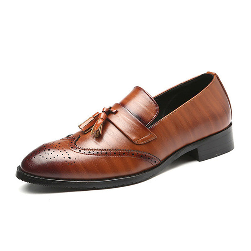 Men Loafer with Tassels Brogue Upper