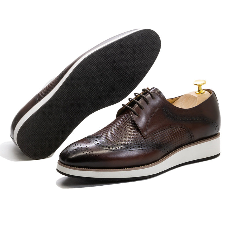 Men's Sneaker Wingtip Leather Brogue Shoes