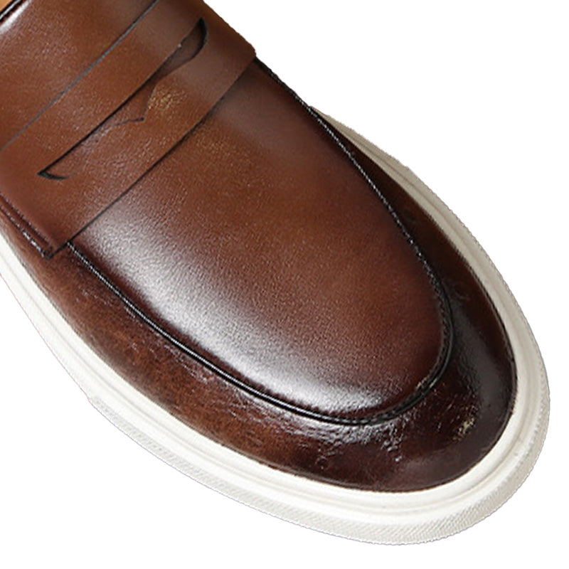 Men's Penny Loafers with Leather Upper and Lightweight Sole – Classic Style for Everyday Comfort