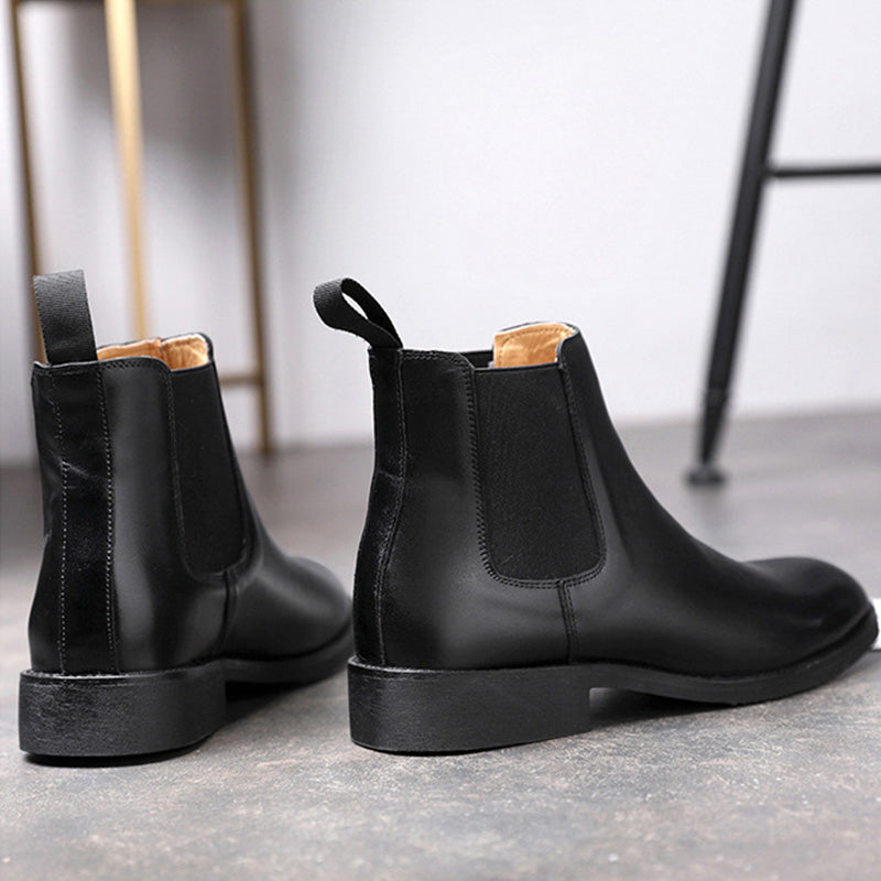 Men's Classic Black Chelsea Boots with Polished Finish