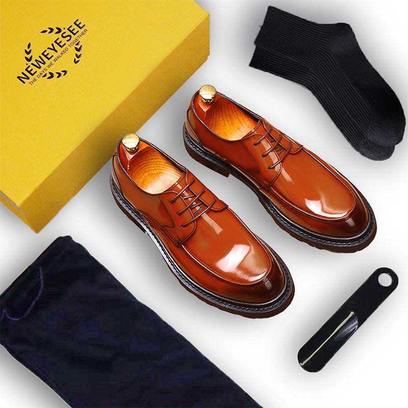 Men's Derby Shoes Glossy Dress Shoes