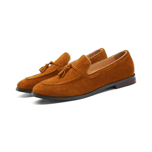 Men's Tassel Suede Loafers Sophisticated Casual Style