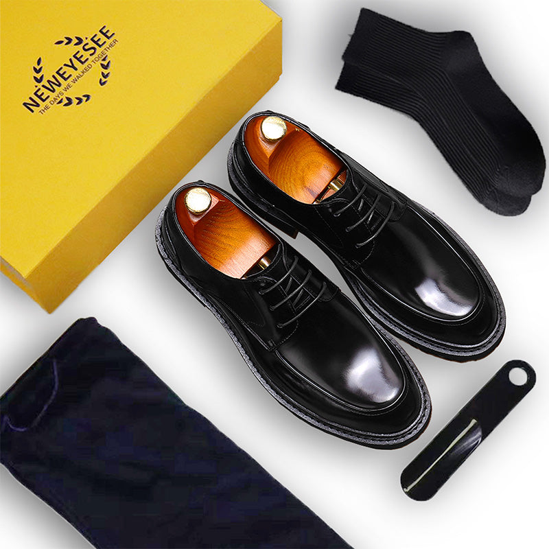 Men's Derby Shoes Glossy Dress Shoes