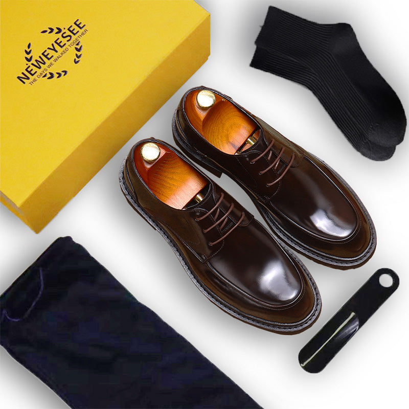 Men's Derby Shoes Glossy Dress Shoes