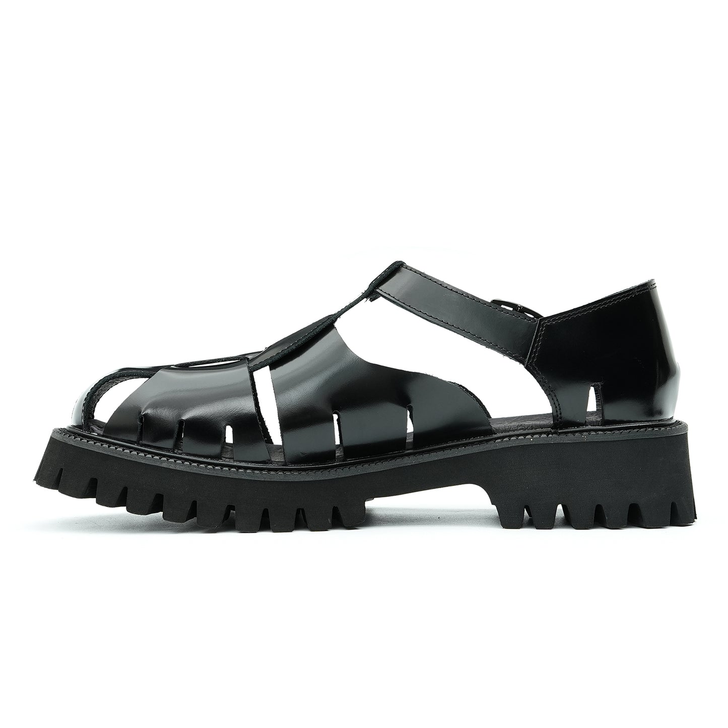 Sandalias de piel de becerro Zapatos de cuero para hombre Sandalias romanas