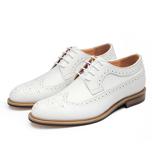 Men’s White Wingtip Brogues Classic & Stylish