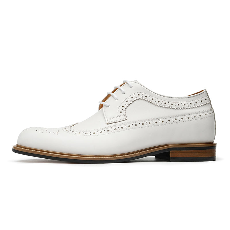 Men’s White Wingtip Brogues Classic & Stylish