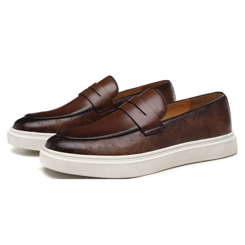 Men's Penny Loafers with Leather Upper and Lightweight Sole – Classic Style for Everyday Comfort