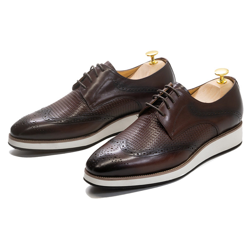 Men's Sneaker Wingtip Leather Brogue Shoes